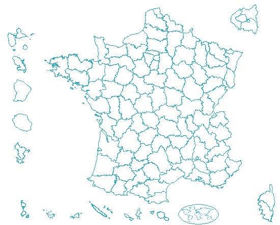 Carte de France des d�partements